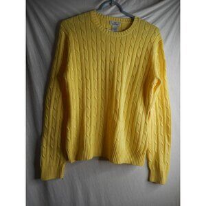 NWT Vintage Brooks Brothers 346 yellow crew neck Sweater 100% cotton Sz L